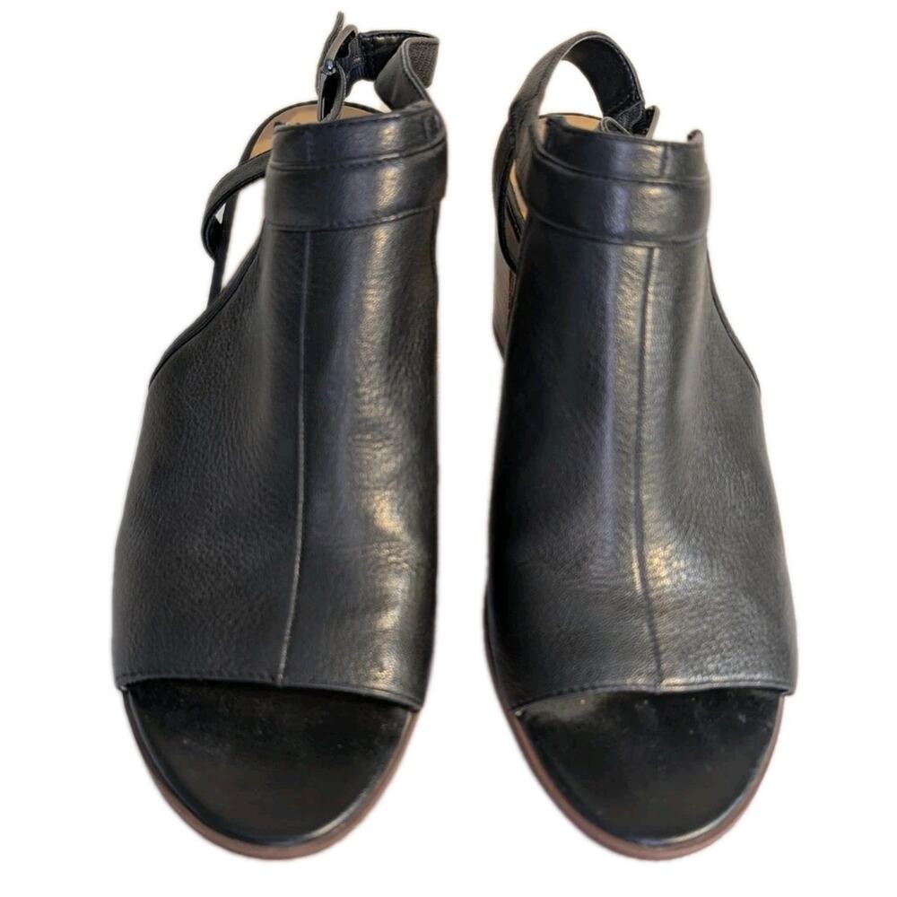 Franco Sarto Harlet Women's Leather Sandals Black Size 10M